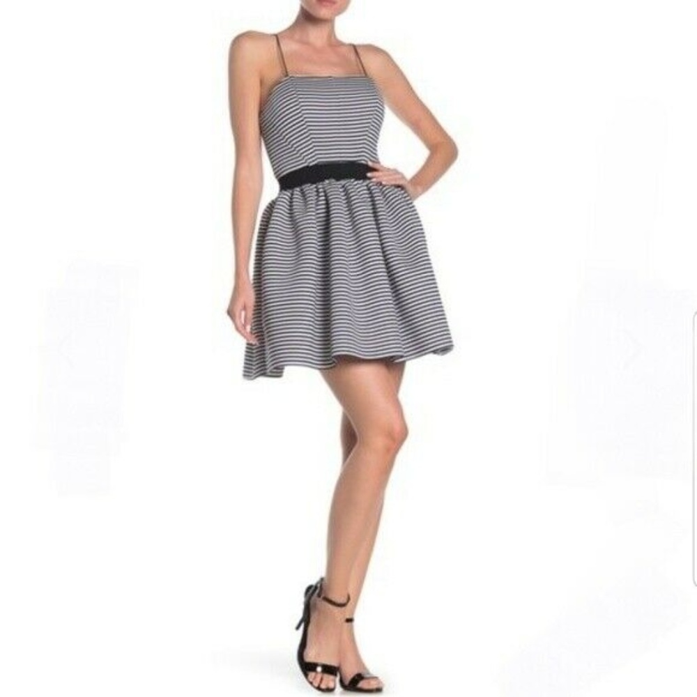 Love...ady ladies striped fit and flare NWT dress Large